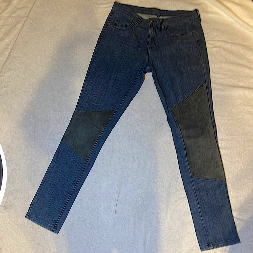 Carmar Jeans - Green Leather Patching